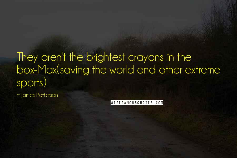 James Patterson Quotes: They aren't the brightest crayons in the box-Max(saving the world and other extreme sports)