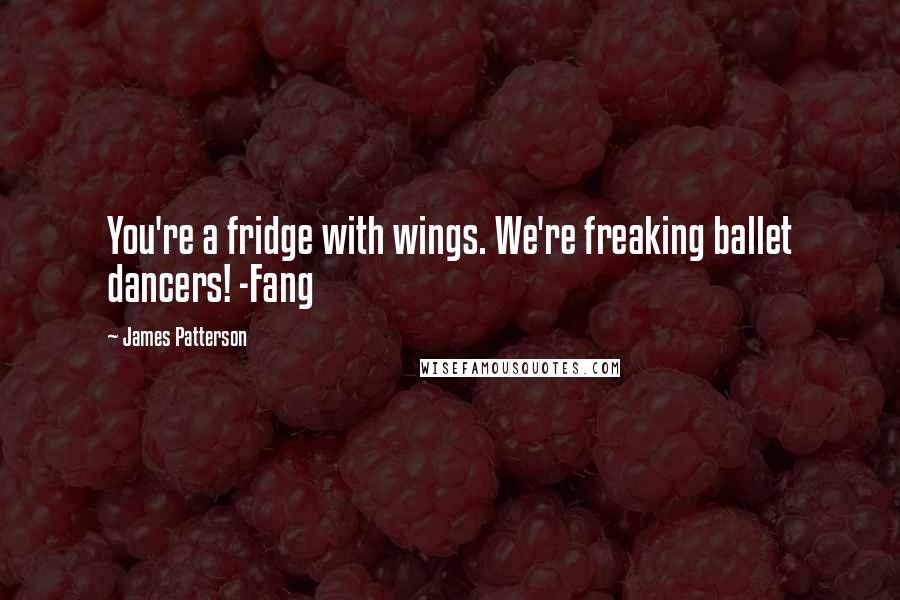 James Patterson Quotes: You're a fridge with wings. We're freaking ballet dancers! -Fang