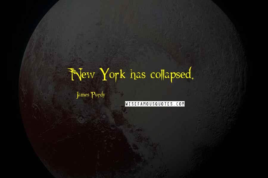 James Purdy Quotes: New York has collapsed.