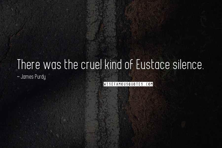 James Purdy Quotes: There was the cruel kind of Eustace silence.