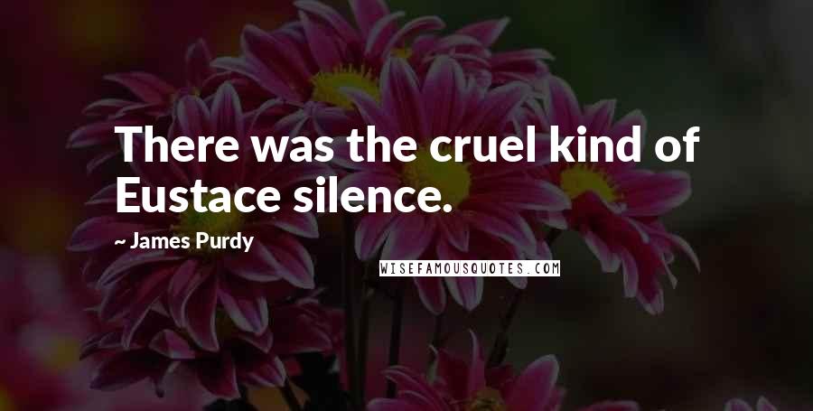 James Purdy Quotes: There was the cruel kind of Eustace silence.