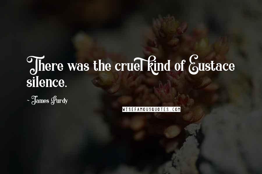 James Purdy Quotes: There was the cruel kind of Eustace silence.