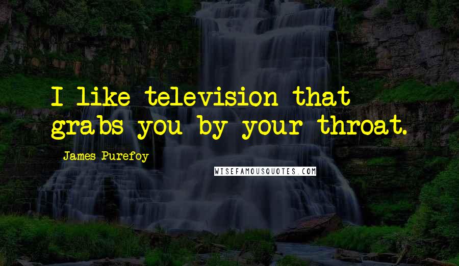 James Purefoy Quotes: I like television that grabs you by your throat.