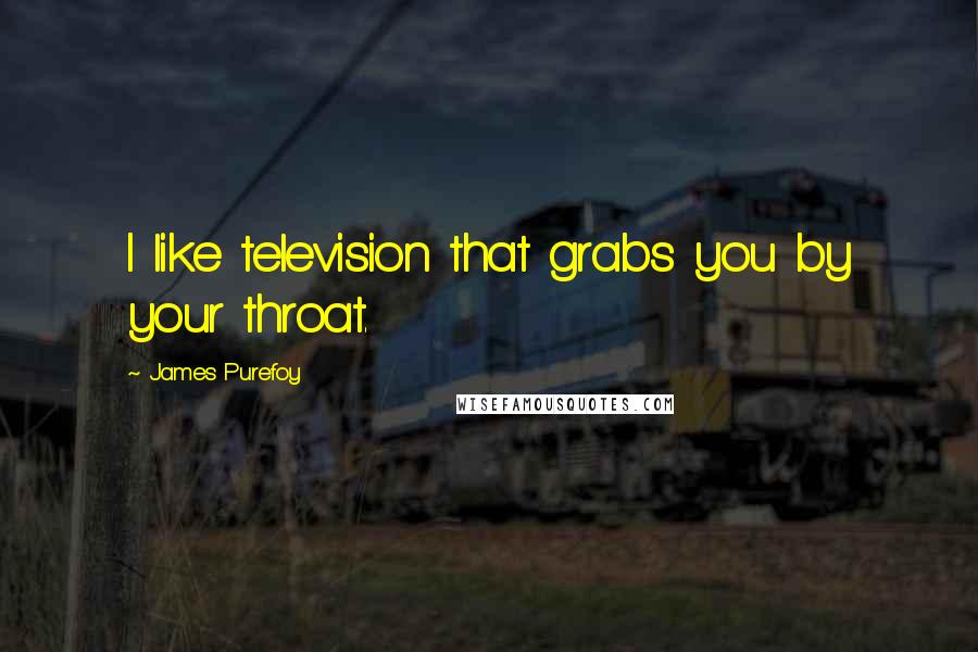James Purefoy Quotes: I like television that grabs you by your throat.
