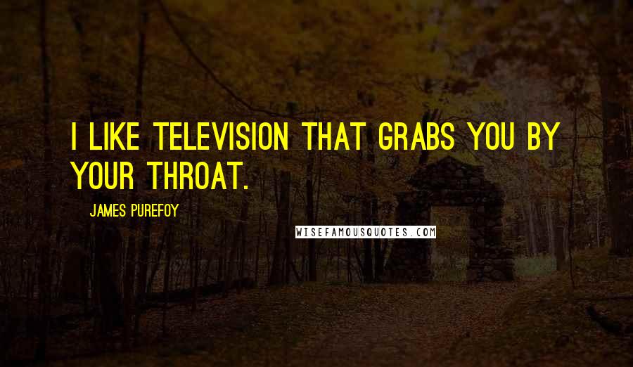 James Purefoy Quotes: I like television that grabs you by your throat.