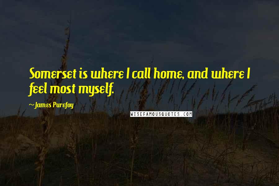 James Purefoy Quotes: Somerset is where I call home, and where I feel most myself.