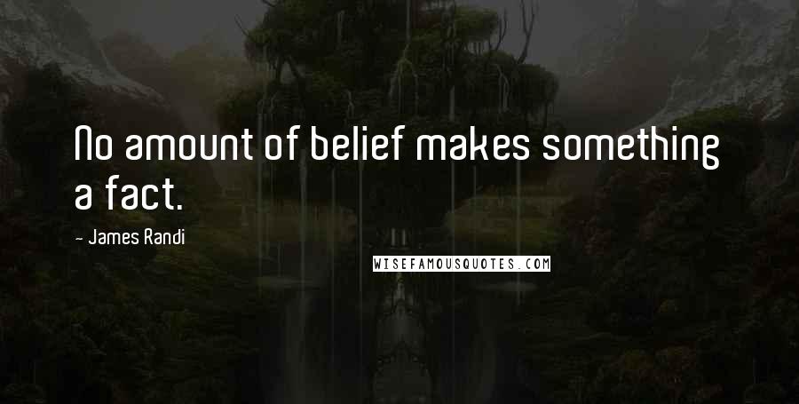 James Randi Quotes: No amount of belief makes something a fact.