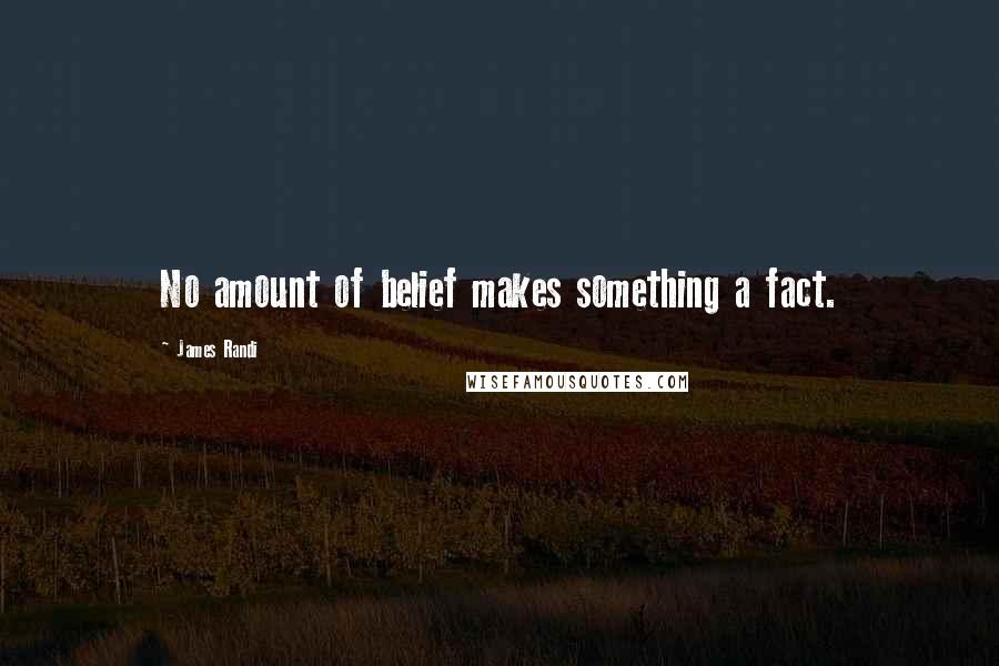 James Randi Quotes: No amount of belief makes something a fact.