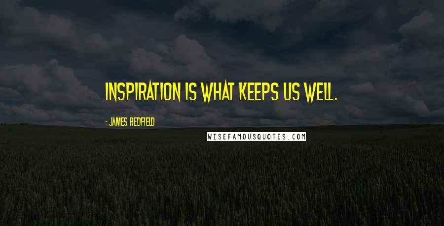 James Redfield Quotes: Inspiration is what keeps us well.