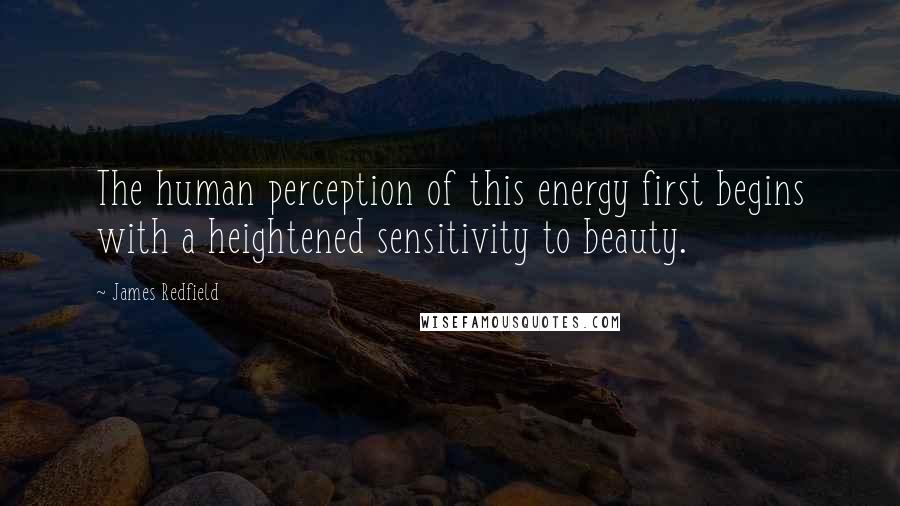 James Redfield Quotes: The human perception of this energy first begins with a heightened sensitivity to beauty.