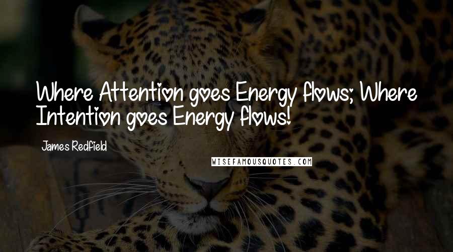 James Redfield Quotes: Where Attention goes Energy flows; Where Intention goes Energy flows!