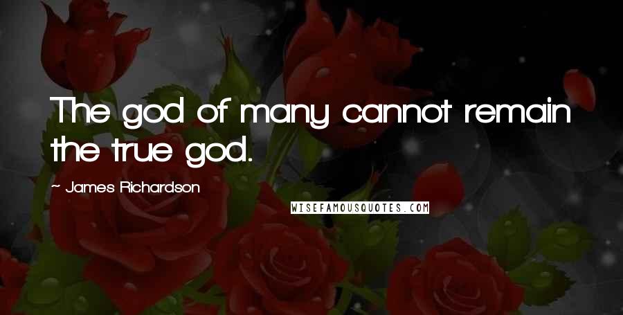 James Richardson Quotes: The god of many cannot remain the true god.