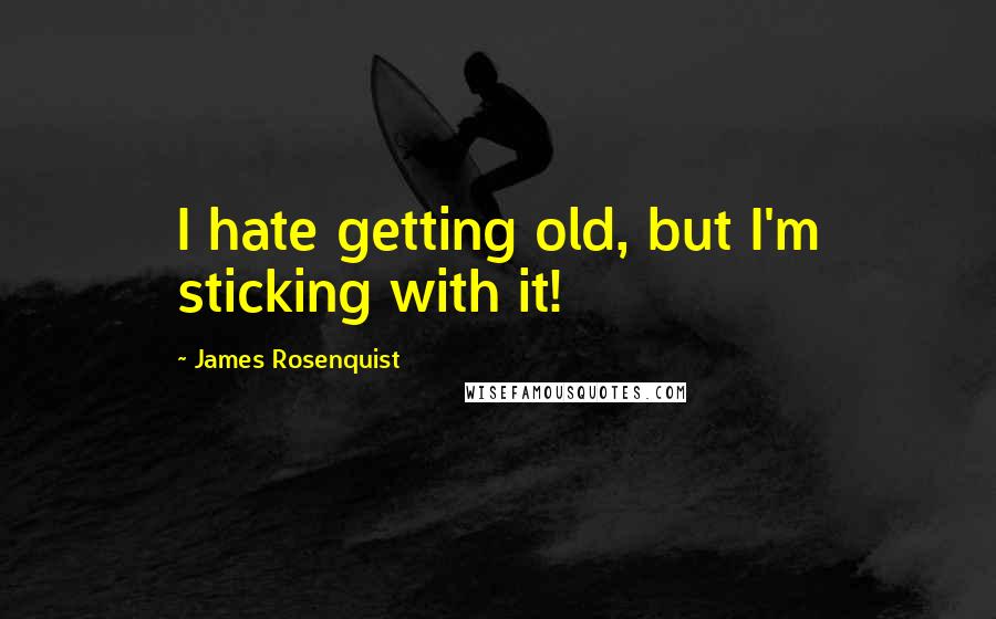 James Rosenquist Quotes: I hate getting old, but I'm sticking with it!
