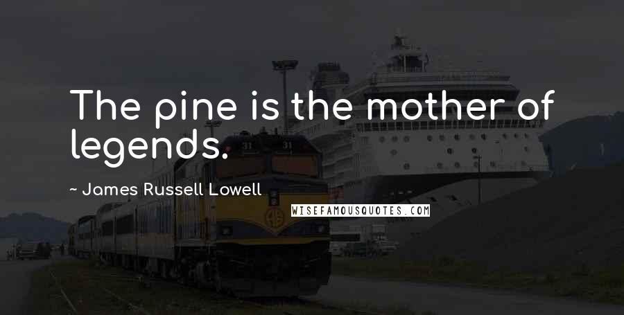 James Russell Lowell Quotes: The pine is the mother of legends.