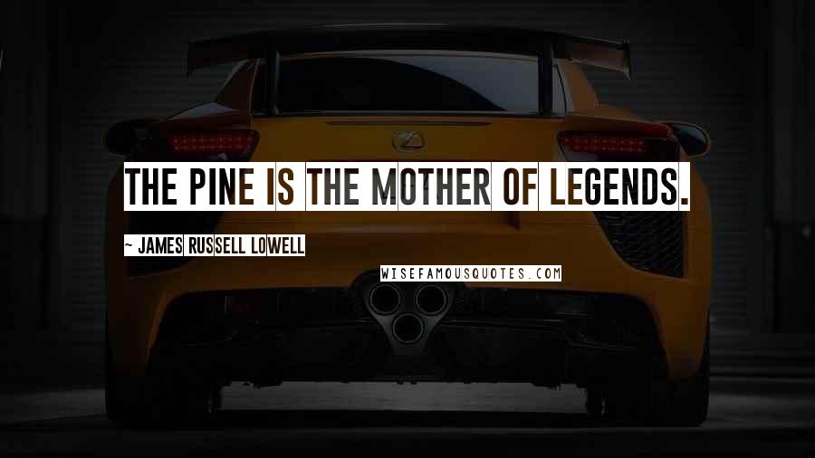 James Russell Lowell Quotes: The pine is the mother of legends.