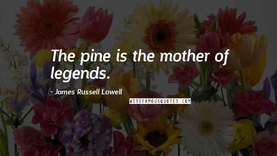 James Russell Lowell Quotes: The pine is the mother of legends.