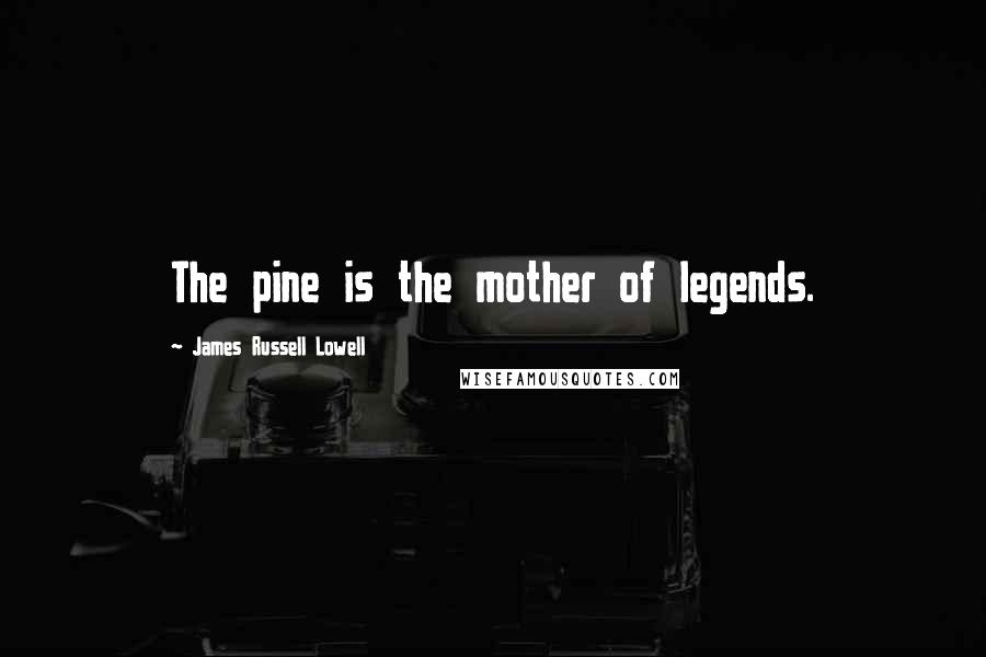 James Russell Lowell Quotes: The pine is the mother of legends.