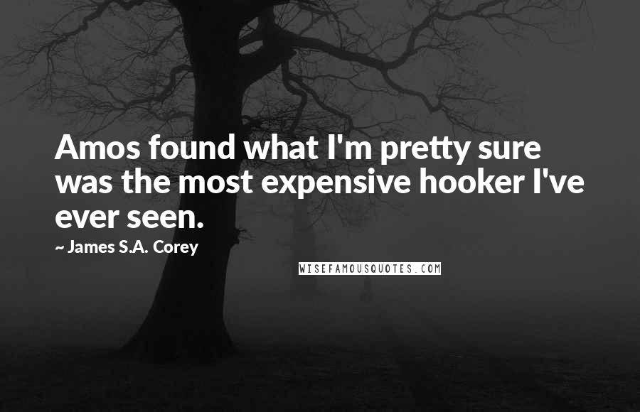 James S.A. Corey Quotes: Amos found what I'm pretty sure was the most expensive hooker I've ever seen.