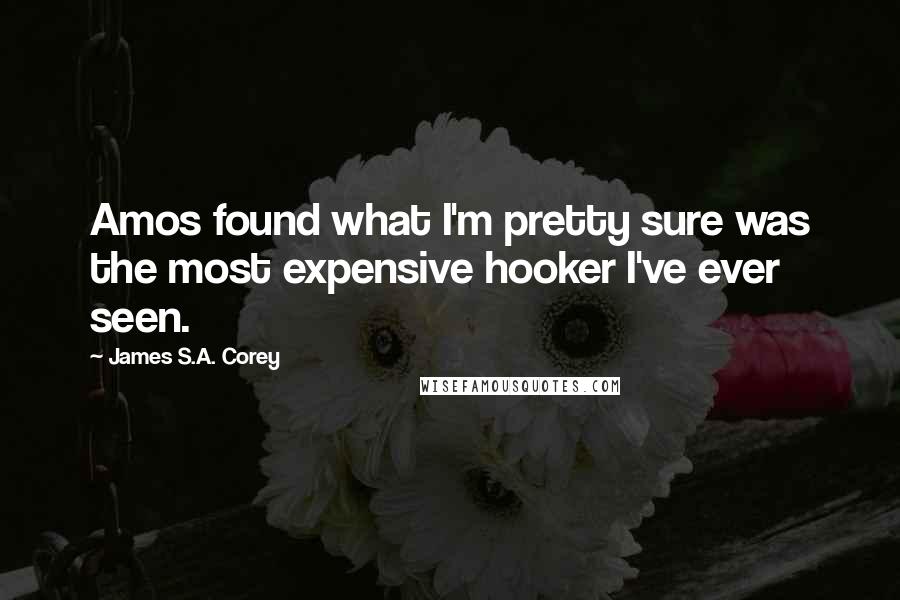 James S.A. Corey Quotes: Amos found what I'm pretty sure was the most expensive hooker I've ever seen.