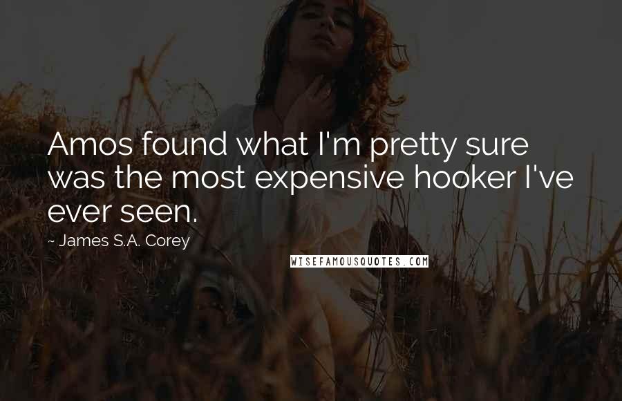James S.A. Corey Quotes: Amos found what I'm pretty sure was the most expensive hooker I've ever seen.