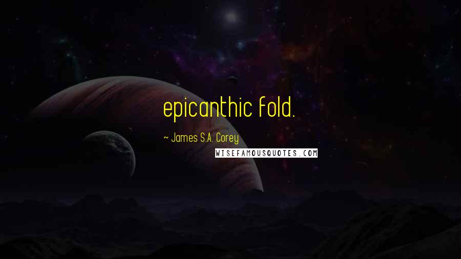 James S.A. Corey Quotes: epicanthic fold.