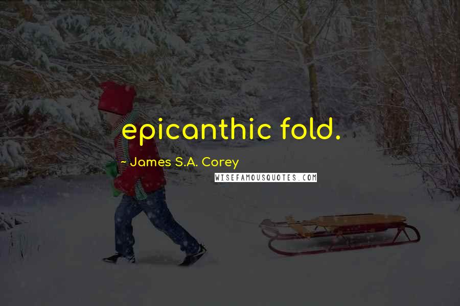 James S.A. Corey Quotes: epicanthic fold.