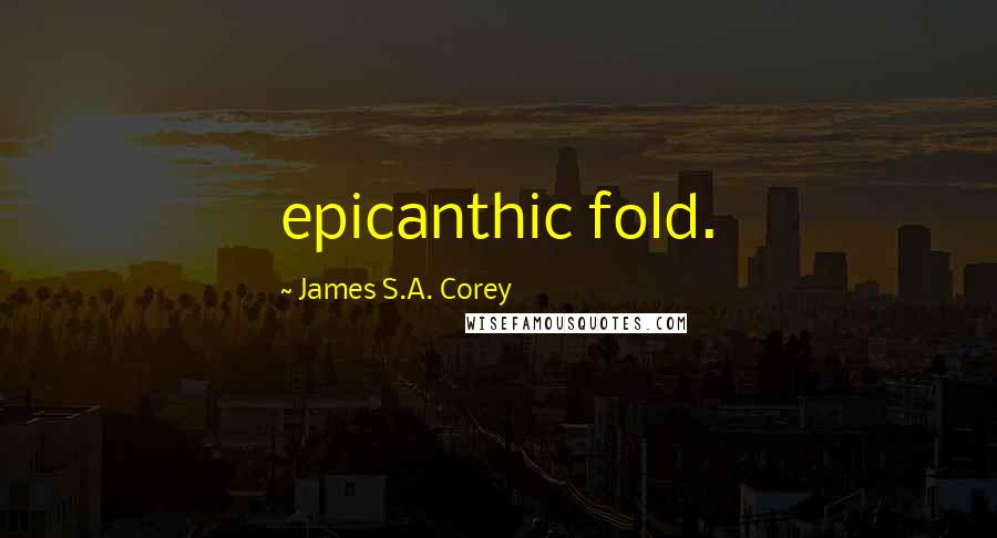 James S.A. Corey Quotes: epicanthic fold.