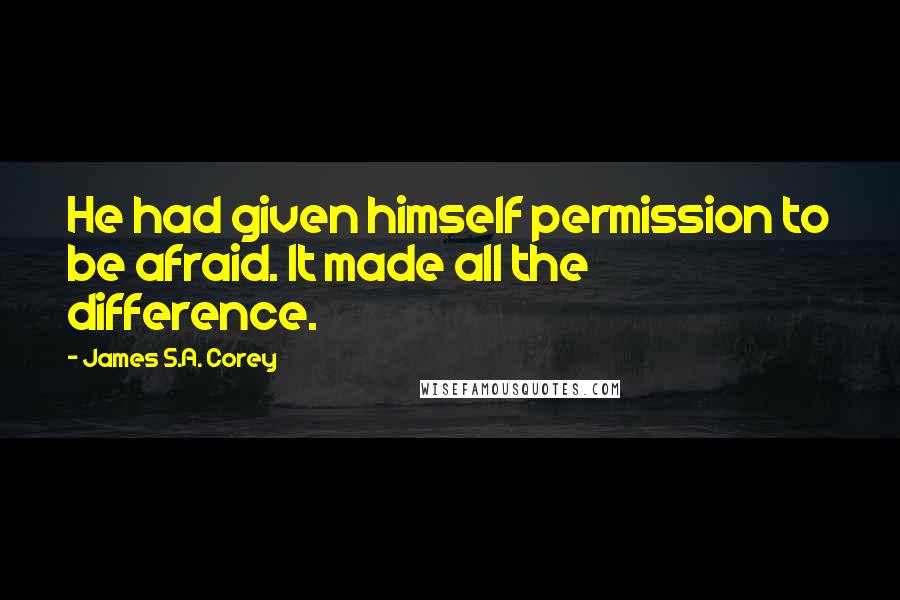 James S.A. Corey Quotes: He had given himself permission to be afraid. It made all the difference.