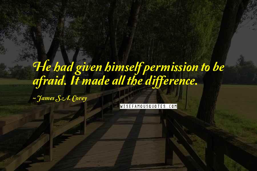 James S.A. Corey Quotes: He had given himself permission to be afraid. It made all the difference.