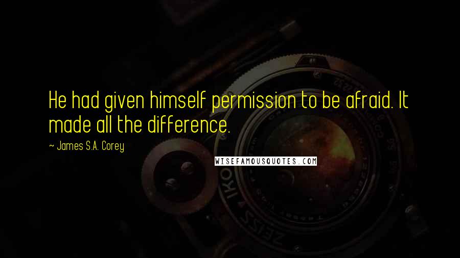 James S.A. Corey Quotes: He had given himself permission to be afraid. It made all the difference.