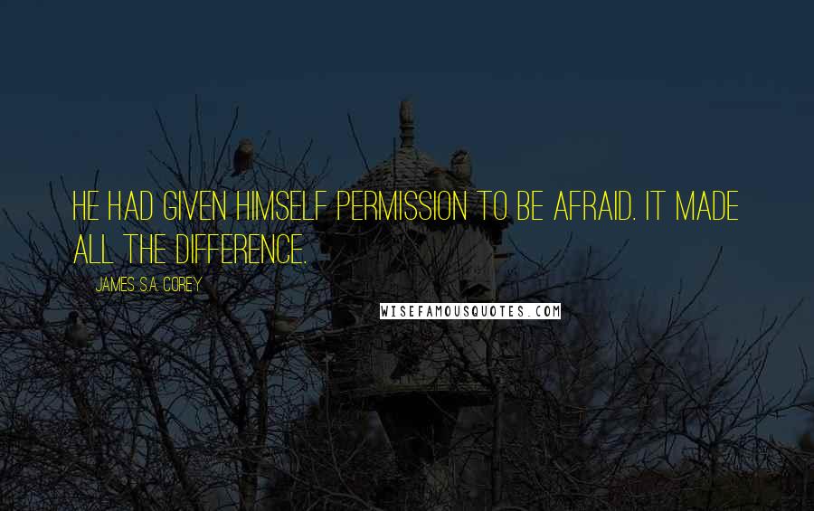 James S.A. Corey Quotes: He had given himself permission to be afraid. It made all the difference.