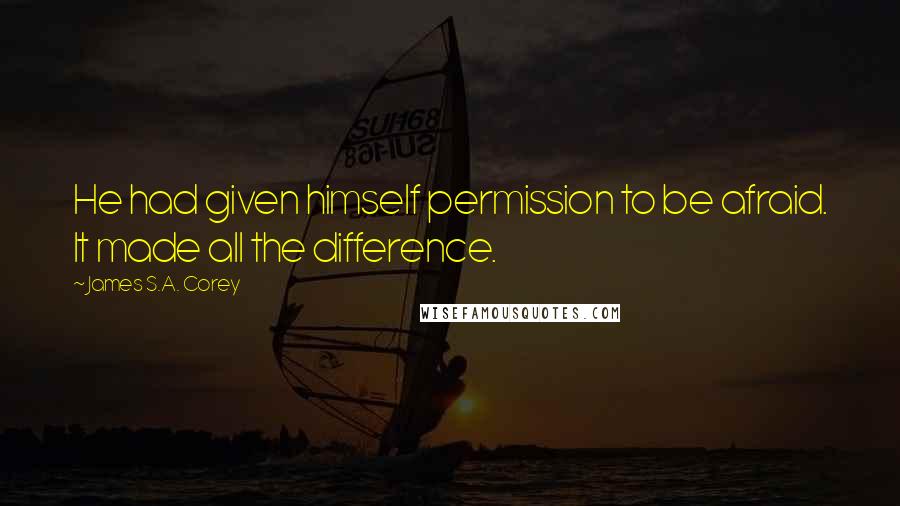 James S.A. Corey Quotes: He had given himself permission to be afraid. It made all the difference.