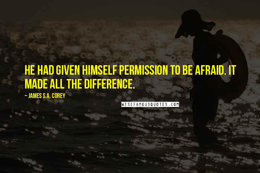 James S.A. Corey Quotes: He had given himself permission to be afraid. It made all the difference.