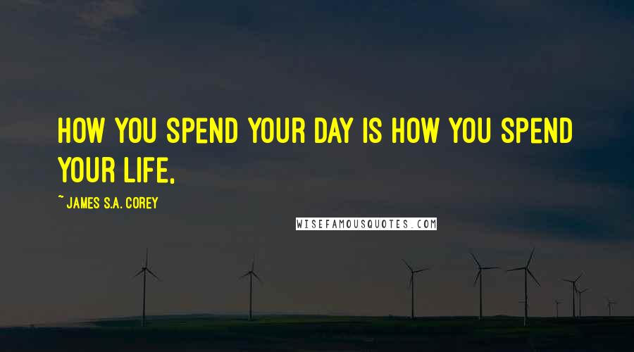 James S.A. Corey Quotes: How you spend your day is how you spend your life,