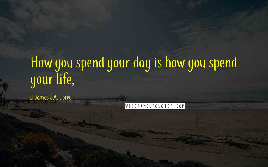 James S.A. Corey Quotes: How you spend your day is how you spend your life,