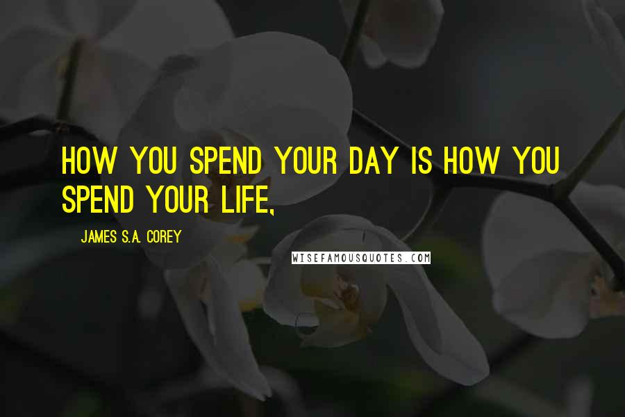 James S.A. Corey Quotes: How you spend your day is how you spend your life,