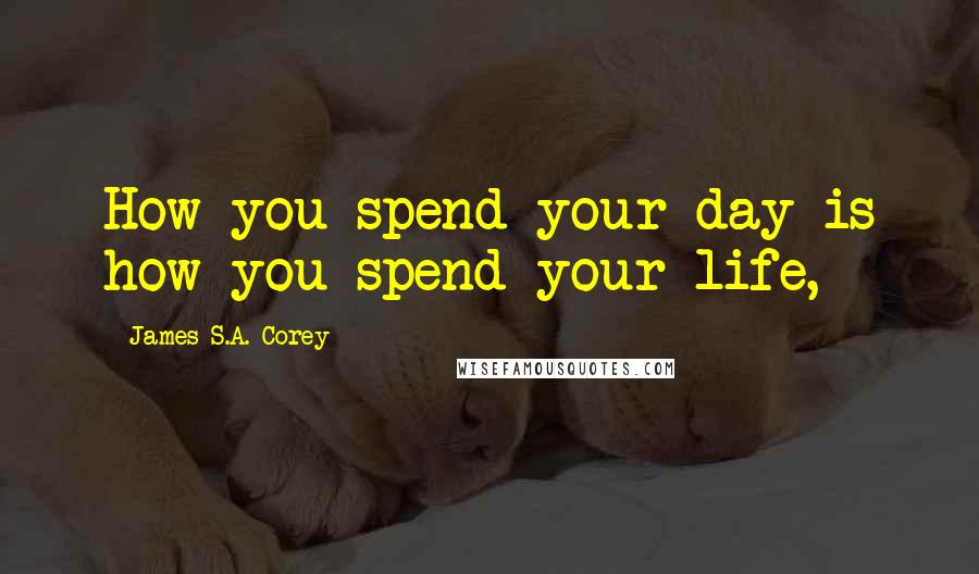 James S.A. Corey Quotes: How you spend your day is how you spend your life,