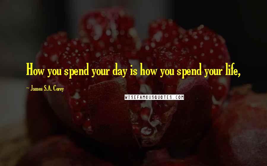 James S.A. Corey Quotes: How you spend your day is how you spend your life,