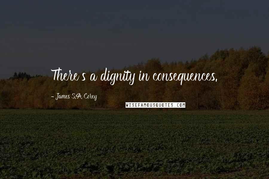 James S.A. Corey Quotes: There's a dignity in consequences.