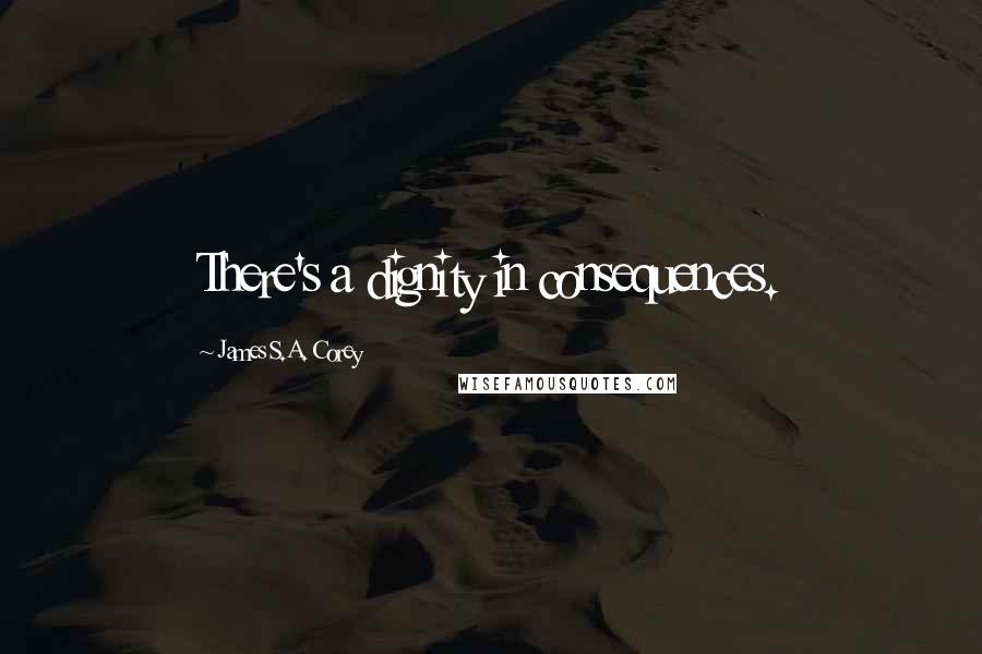 James S.A. Corey Quotes: There's a dignity in consequences.