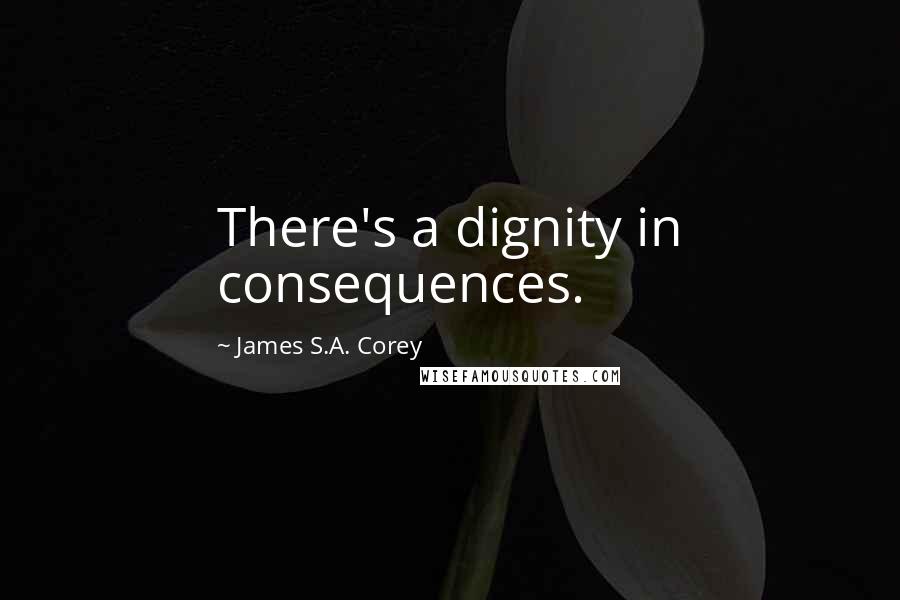 James S.A. Corey Quotes: There's a dignity in consequences.