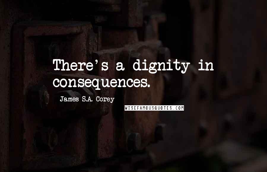 James S.A. Corey Quotes: There's a dignity in consequences.