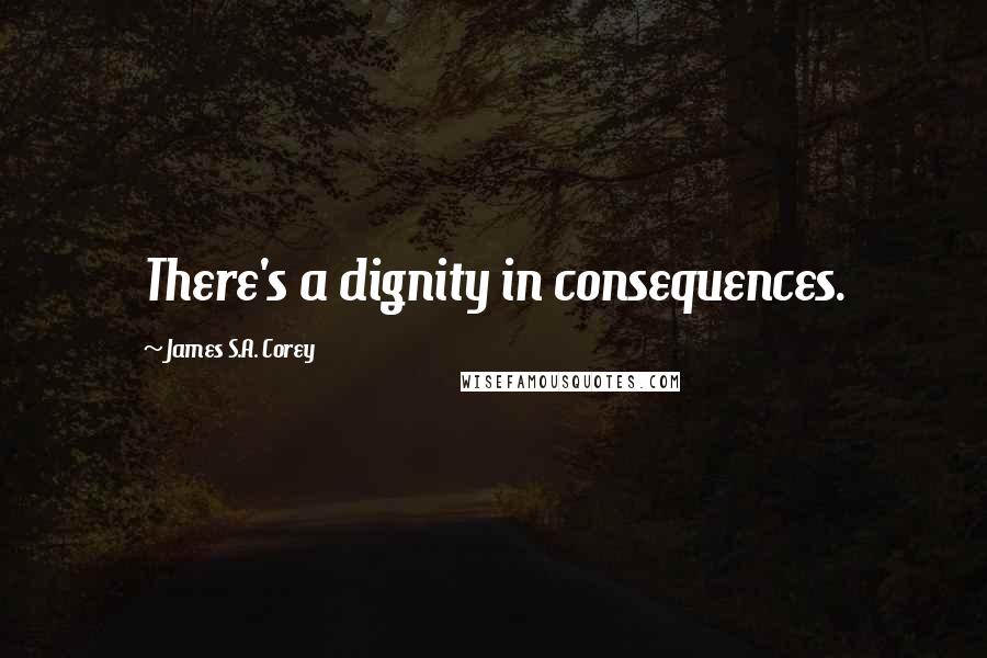 James S.A. Corey Quotes: There's a dignity in consequences.