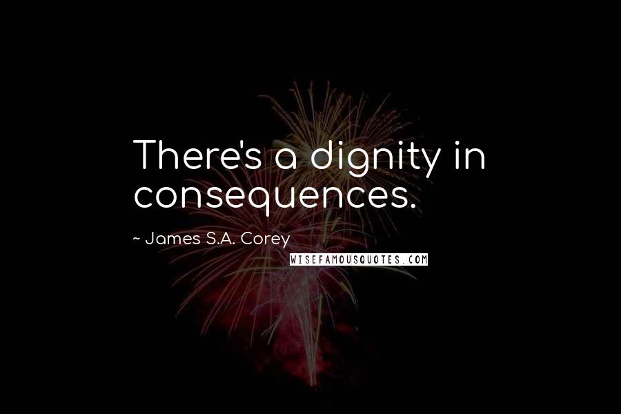 James S.A. Corey Quotes: There's a dignity in consequences.