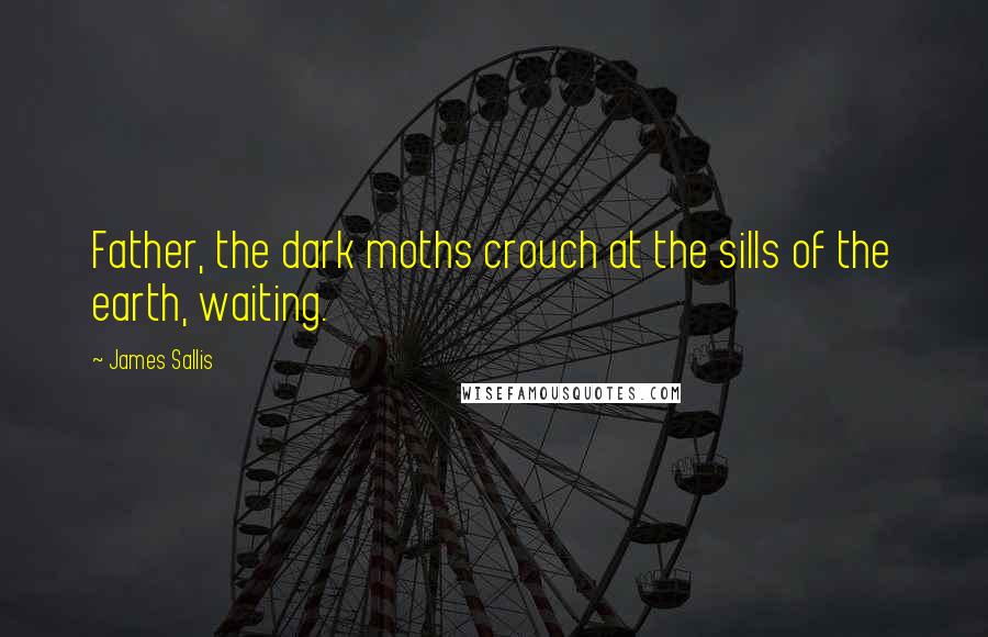 James Sallis Quotes: Father, the dark moths crouch at the sills of the earth, waiting.