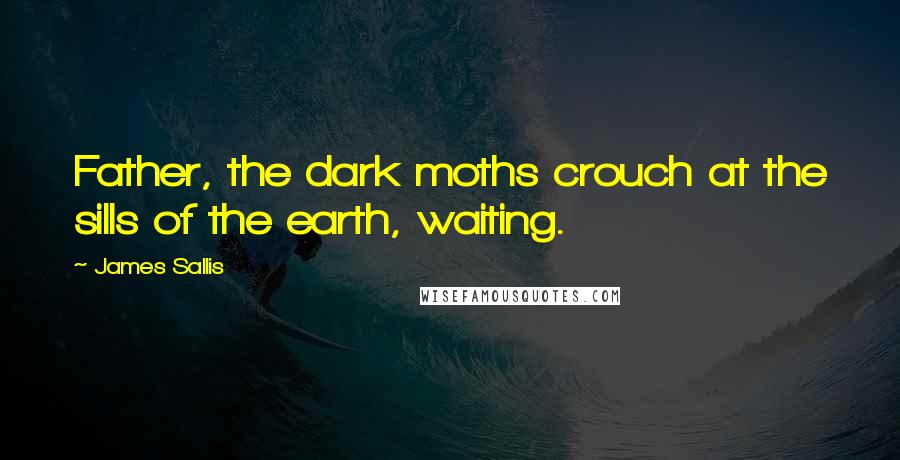 James Sallis Quotes: Father, the dark moths crouch at the sills of the earth, waiting.