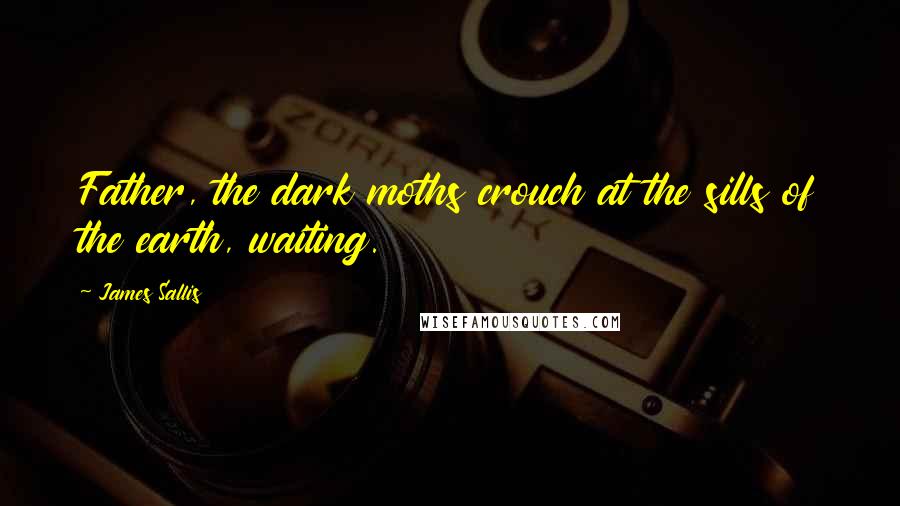 James Sallis Quotes: Father, the dark moths crouch at the sills of the earth, waiting.