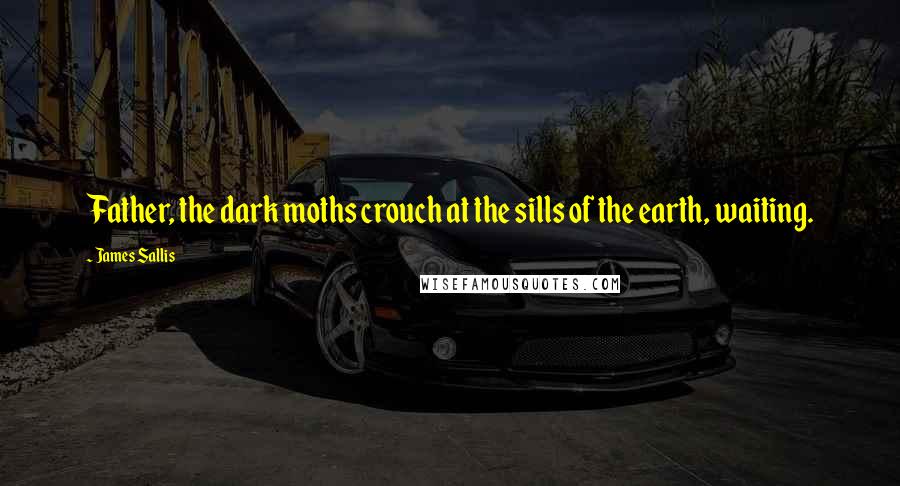 James Sallis Quotes: Father, the dark moths crouch at the sills of the earth, waiting.