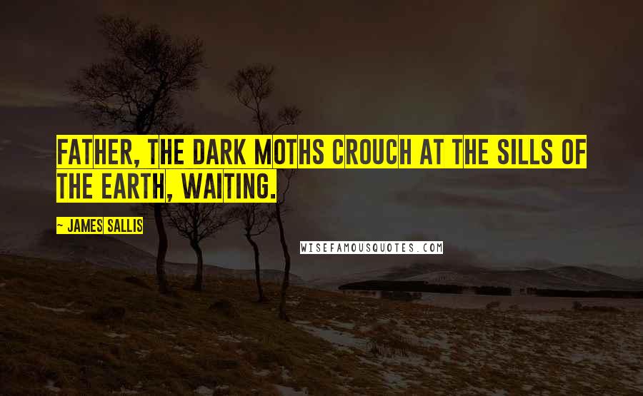 James Sallis Quotes: Father, the dark moths crouch at the sills of the earth, waiting.