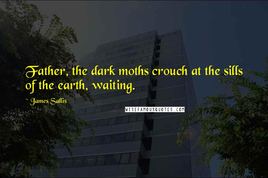 James Sallis Quotes: Father, the dark moths crouch at the sills of the earth, waiting.